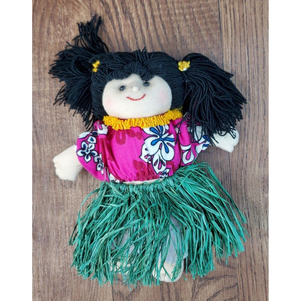 Regency Toys Keiki Aloha Hawaii Plush Rag Doll with Pink Floral Top Hula Skirt